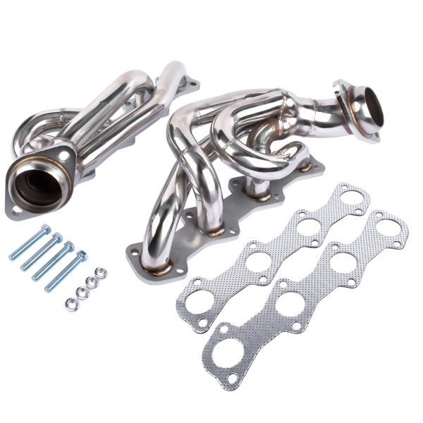 Stainless Exhaust Header For FORD F150 F250 EXPEDITION V8 5.4 97-03 - Image 2