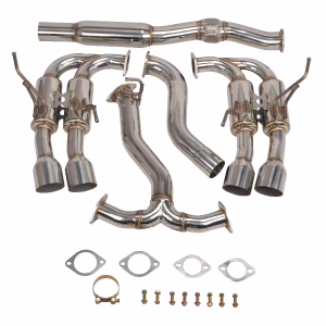 Stainless Exhaust Header For Subaru WRX / STI 2015+ R400 Gemini Quad Tips Exhaust