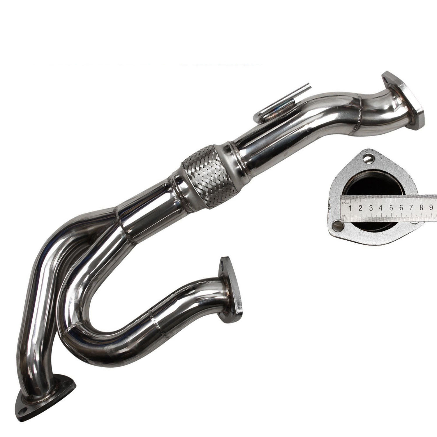 Stainless Exhaust Header For Nissan Altima VQ35DE V6 3.5L 2002-2006 Manual Models - Image 3